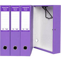 colourhide box file foolscap purple