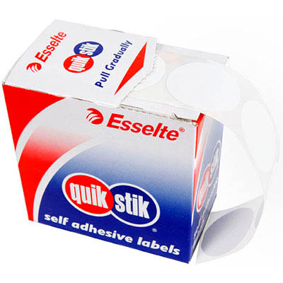 Image for QUIKSTIK LABEL DISPENSER CIRCLE 32MM WHITE PACK 350 from OFFICE NATIONAL CANNING VALE