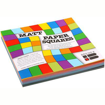 Image for BRENEX PAPER SQUARES SINGLE SIDED MATT ASSORTED 127MM from OFFICE NATIONAL CANNING VALE