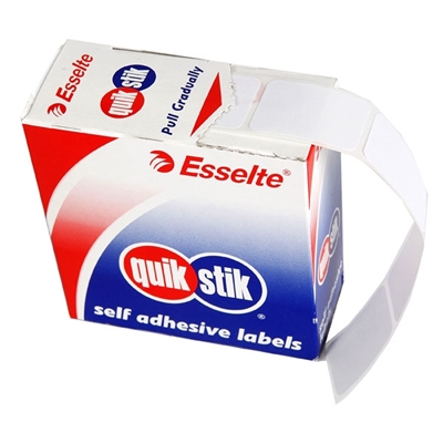 Image for QUIKSTIK RECTANGULAR LABEL 10 X 34MM WHITE BOX 750 from OFFICE NATIONAL CANNING VALE