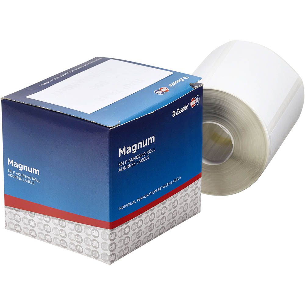 Image for QUIKSTIK LABEL DISPENSER ADDRESS ROLL 78 X 48MM WHITE PACK 500 from Mackay Business Machines (MBM) Office National