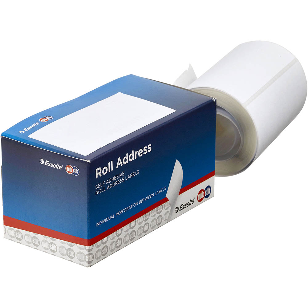 Image for QUIKSTIK LABEL DISPENSER ADDRESS ROLL 76 X 38MM WHITE BOX 200 from Aztec Office National Melbourne