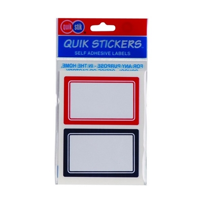 Image for QUIKSTIK RECTANGULAR LABEL WITH BORDER 48 X 75MM PACK 12 from PaperChase Office National