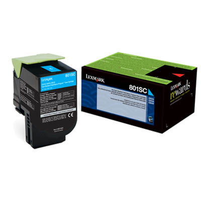 Image for LEXMARK 80C8SC0 808SC TONER CARTRIDGE CYAN from Discount Office National