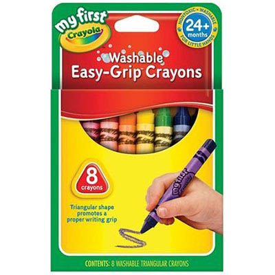 Image for CRAYOLA WASHABLE EASY GRIP CRAYONS ASSORTED PACK 8 from Surry Office National