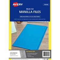 avery 82723 manilla folder a4 blue pack 20
