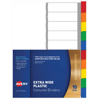 avery 85670 l7411-10 divider extra wide 10 tab multi colured