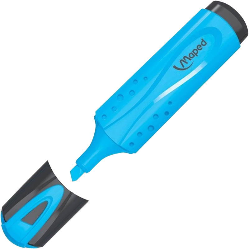 Image for MAPED FLUO PEPS HIGHLIGHTER CHISEL BLUE from Mackay Business Machines (MBM) Office National