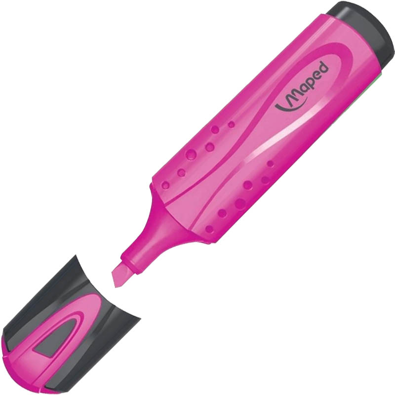 Image for MAPED FLUO PEPS HIGHLIGHTER CHISEL PINK from Commercial Stationery Office National