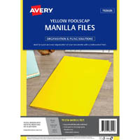 avery 88242 manilla folder foolscap yellow pack 20