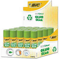 bic ecolutions glue stick 21g pack 20