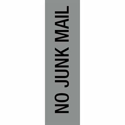 Image for APLI SELF ADHESIVE SIGN NO JUNK MAIL 50 X 202MM GREY/BLACK from Express Office National
