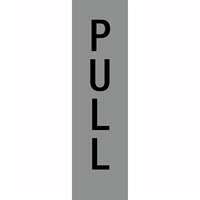 apli self adhesive sign pull 50 x 202mm grey/black