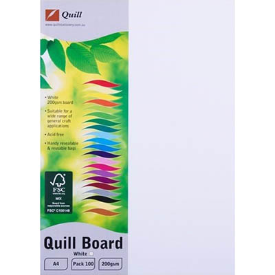 Image for QUILL XL MULTIBOARD 200GSM A4 WHITE PACK 100 from Office National Barossa