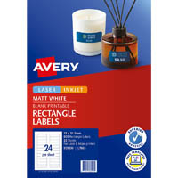 avery 959032 l7665 multi-purpose label rectangle 24up 21.15 x 72mm white pack 600