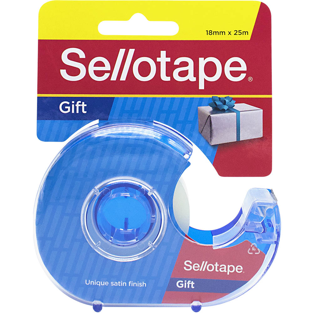 Image for SELLOTAPE GIFT TAPE WITH DISPENSER 18MM X 25M from Aztec Office National Melbourne