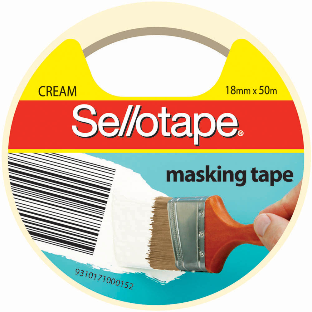 Image for SELLOTAPE 960502 MASKING TAPE 18MM X 50M CREAM from Complete Stationery Office National (Devonport & Burnie)