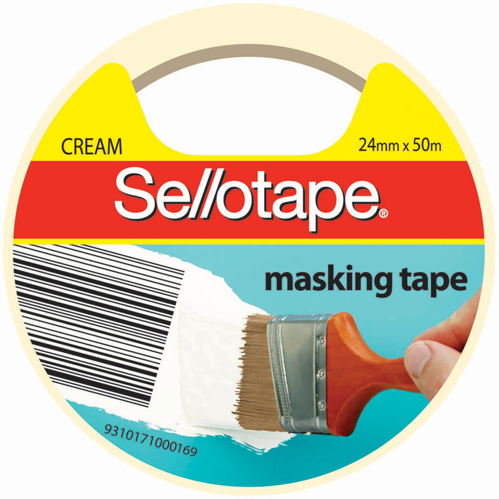 Image for SELLOTAPE 960504 MASKING TAPE 24MM X 50M CREAM from Darwin Business Machines Office National