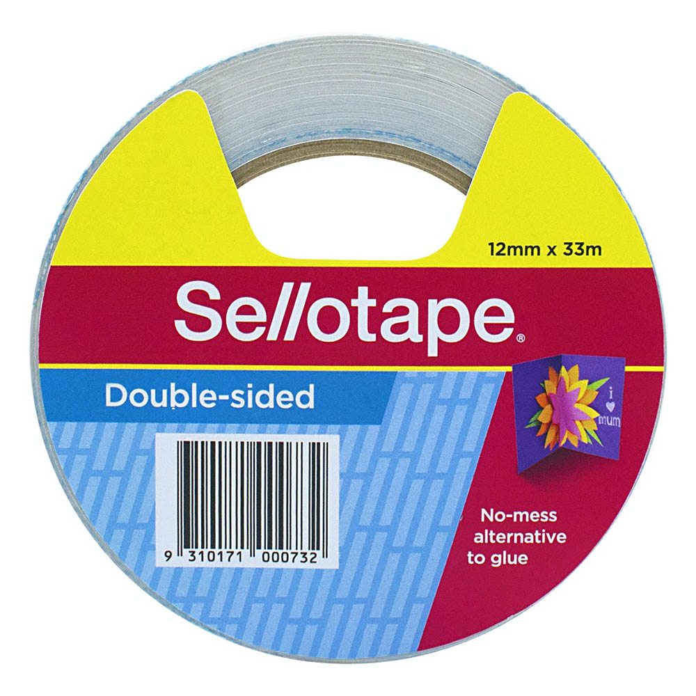 Image for SELLOTAPE DOUBLE SIDED TAPE NARROW 12MM X 33M from Ezi Office Supplies Gold Coast