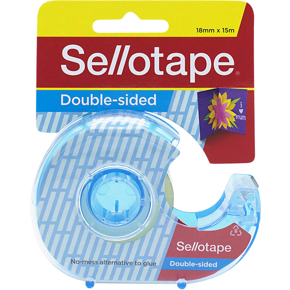Image for SELLOTAPE DOUBLE SIDED TAPE WITH DISPENSER 18MM X 15M from Coleman's Office National