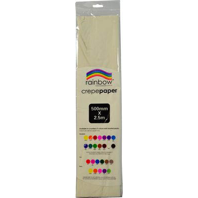 Image for RAINBOW CREPE PAPER 500MM X 2.5M WHITE from PaperChase Office National