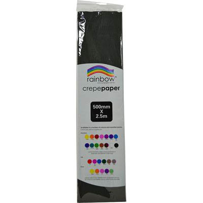 Image for RAINBOW CREPE PAPER 500MM X 2.5M BLACK from Chris Humphrey Office National