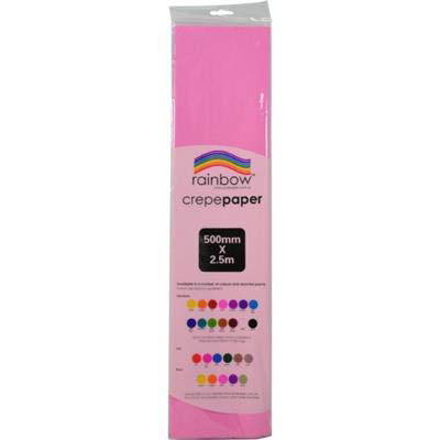 Image for RAINBOW CREPE PAPER 500MM X 2.5M PINK from OFFICE NATIONAL CANNING VALE