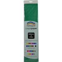 rainbow crepe paper 500mm x 2.5m emerald