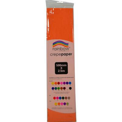Image for RAINBOW CREPE PAPER 500MM X 2.5M ORANGE from Officebarn Office National
