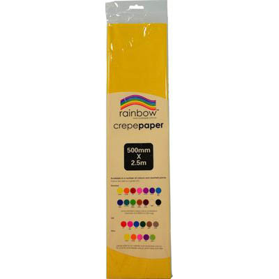 Image for RAINBOW CREPE PAPER 500MM X 2.5M YELLOW from Copylink Office National