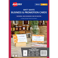 avery 980026 c32071 quick clean business card double sided 260gsm 85 x 54mm white pack 100