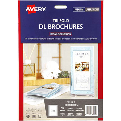 Image for AVERY 980044 C32290 TRIFOLD DL BROCHURES PACK 20 from Everyday & Simply Office National