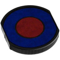 colop e/r40/2 spare pad 2 colour blue/red