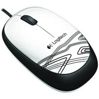 logitech m105 wired mouse white