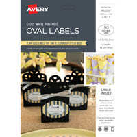 avery 982507 l7271 labels gloss oval pack 90