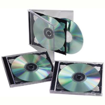 Image for FELLOWES CD JEWEL CASE DOUBLE DISC BLACK PACK 10 from Two Bays Office National