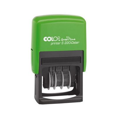 Image for COLOP S220B GREEN LINE SELF-INKING DATE STAMP 4MM from Officebarn Office National