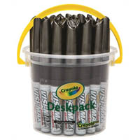 crayola visi-max dry erase markers deskpack black pack 24