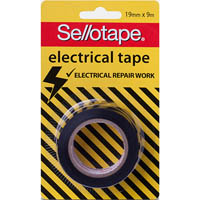 sellotape electrical tape 19mm x 9m black