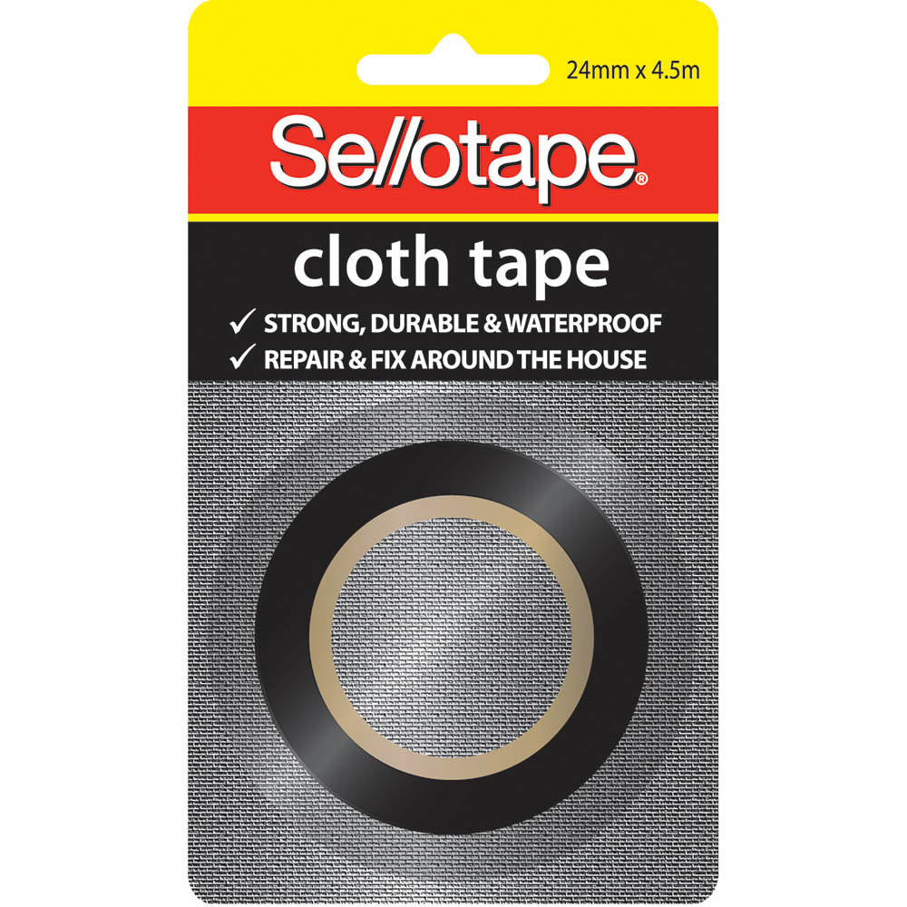 Image for SELLOTAPE CLOTH TAPE 24MM X 4.5M BLACK from Office National Barossa