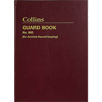 collins 9970 guard book minute record 300 page 335 x 240mm burgundy