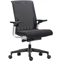match ergonomic chair medium mesh back arms black