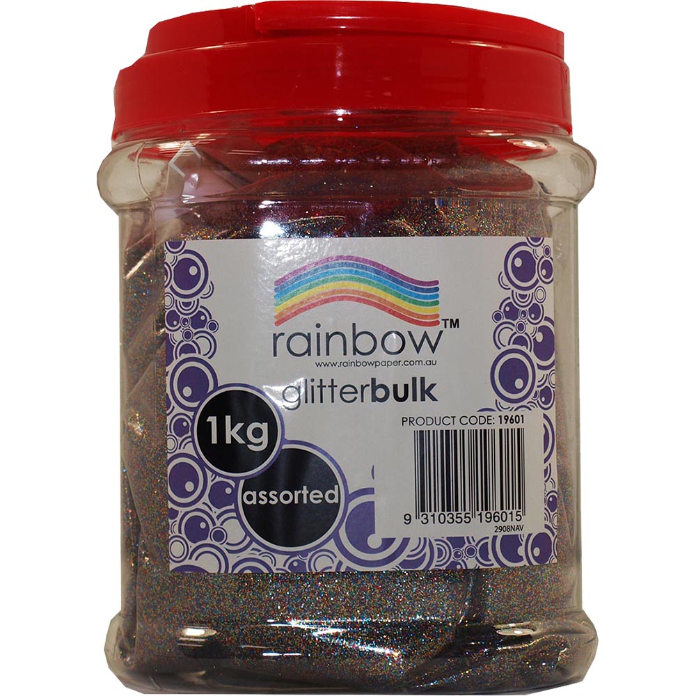 Image for RAINBOW GLITTER 1KG JAR ASSORTED from OFFICE NATIONAL CANNING VALE