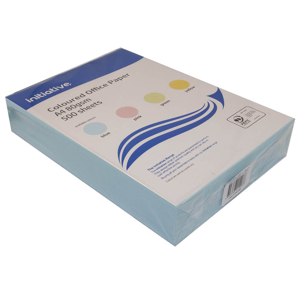 Image for INITIATIVE COLOURS COPY PAPER 80GSM A4 BLUE PACK 500 SHEETS from Officebarn Office National
