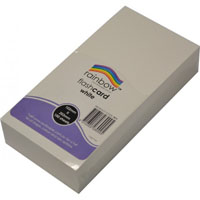 rainbow flash card 300gsm 203 x 102mm white pack 100