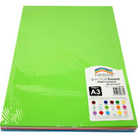 rainbow spectrum board 220gsm a3 bright assorted pack 100