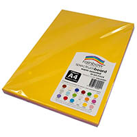 rainbow spectrum board 220gsm a4 assorted warm pack 50