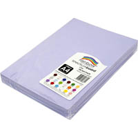 rainbow spectrum board 220gsm a4 lilac pack 100
