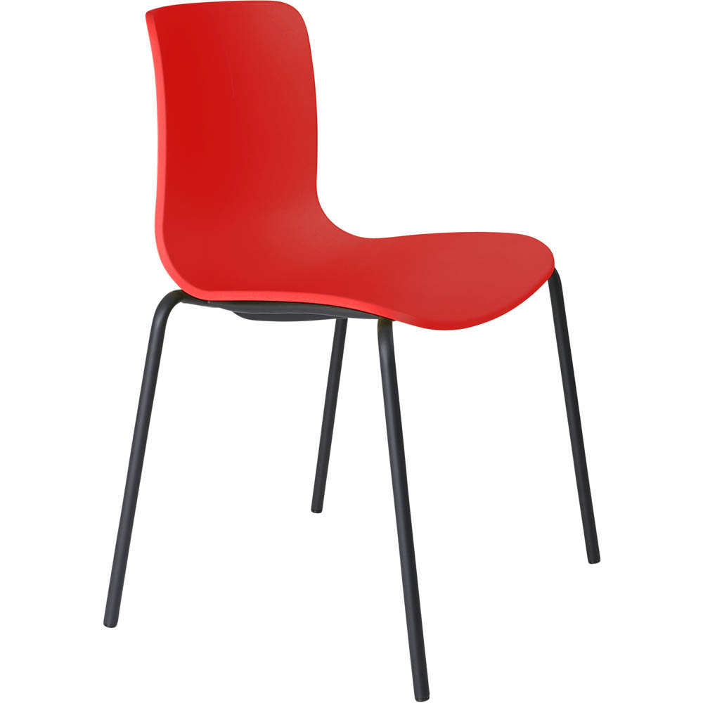 Image for DAL ACTI CHAIR 4-LEG BLACK POWDERCOAT FRAME POLYPROP SHELL from PaperChase Office National
