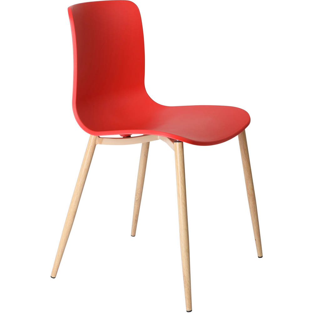 Image for DAL ACTI CHAIR 4-LEG WOODGRAIN POWDERCOAT POLYPROP SHELL from PaperChase Office National